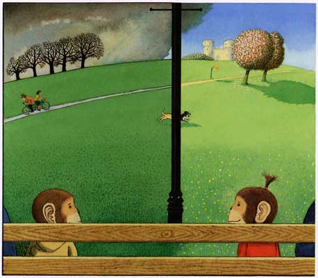 Charles and Smudge on the park bench