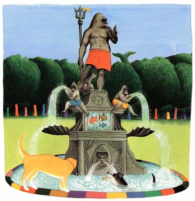 Victoria and Albert in the fountain